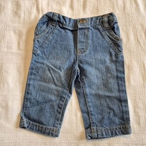 Timberland boys size 6-9 months elastic waist jeans, vguc